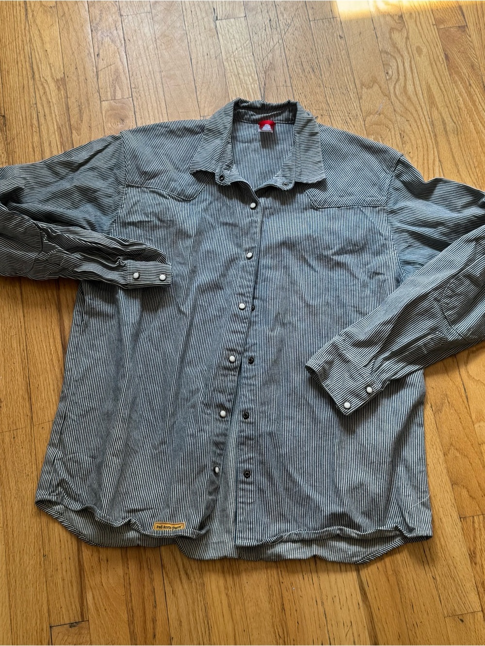 Striped Utility Shirt Jacket in Black and White